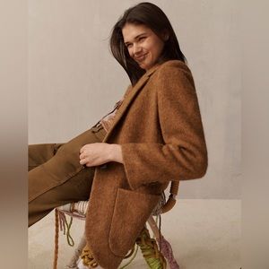 Madewell Larsen Blazer in Bouclé Toffee Melange